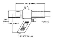 Vac-U-Gun blowoff gun dimensions