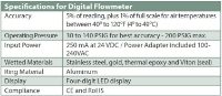 Digital flowmeter kit for 4" pipe specifications