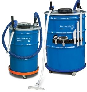 Heavy Duty Dry Vac with HEPA Filter and 208 litre drum